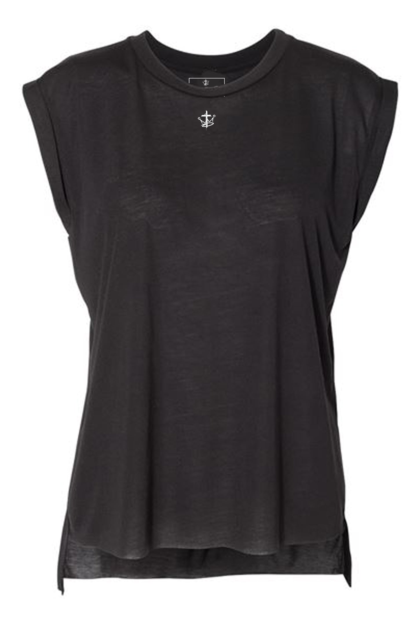 Women's Infinity Flowy Muscle Tee with Rolled Cuffs
