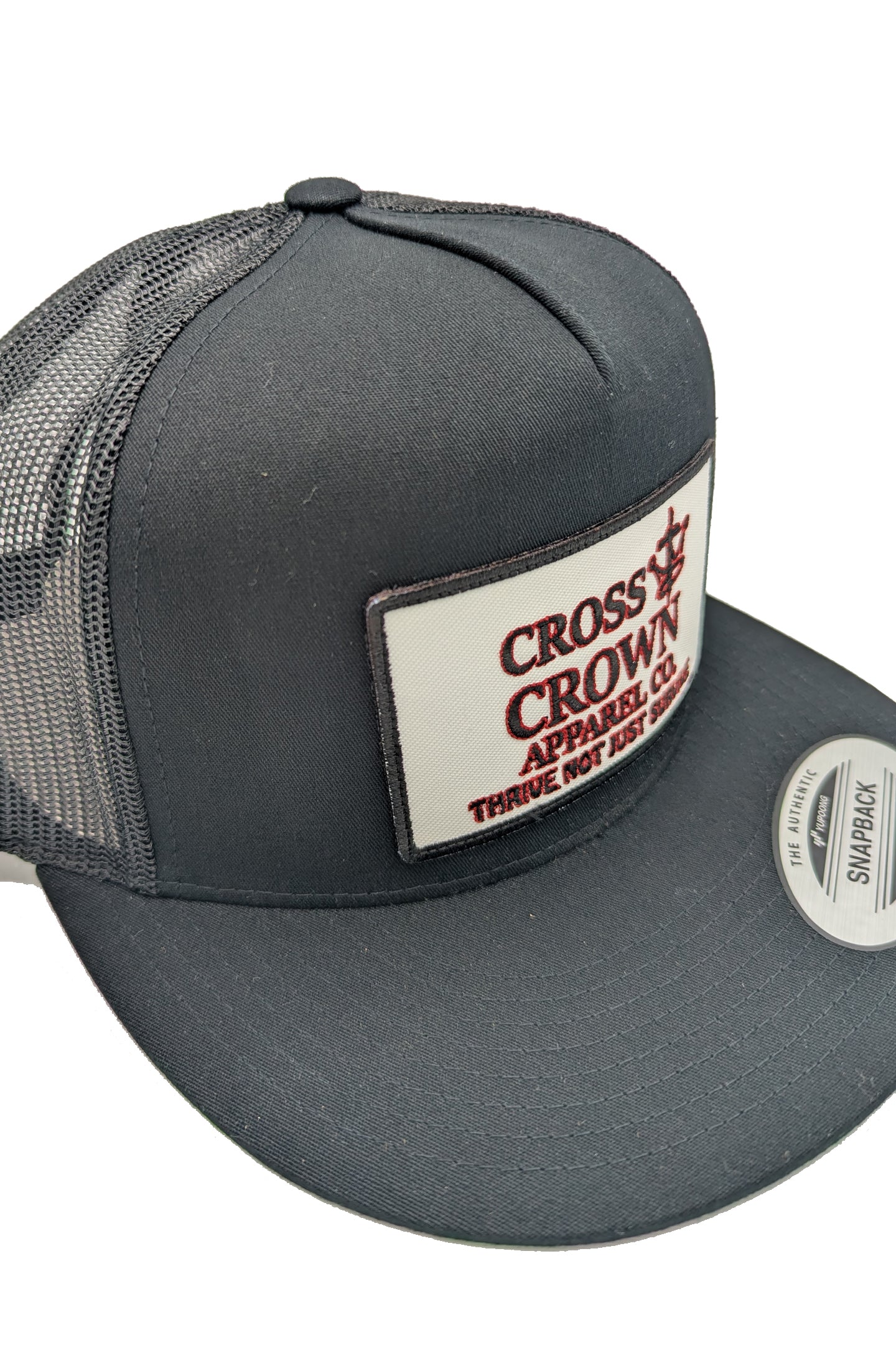 Cross.N.Crown OG Thrive Black Flat Brim Snap Back Cap