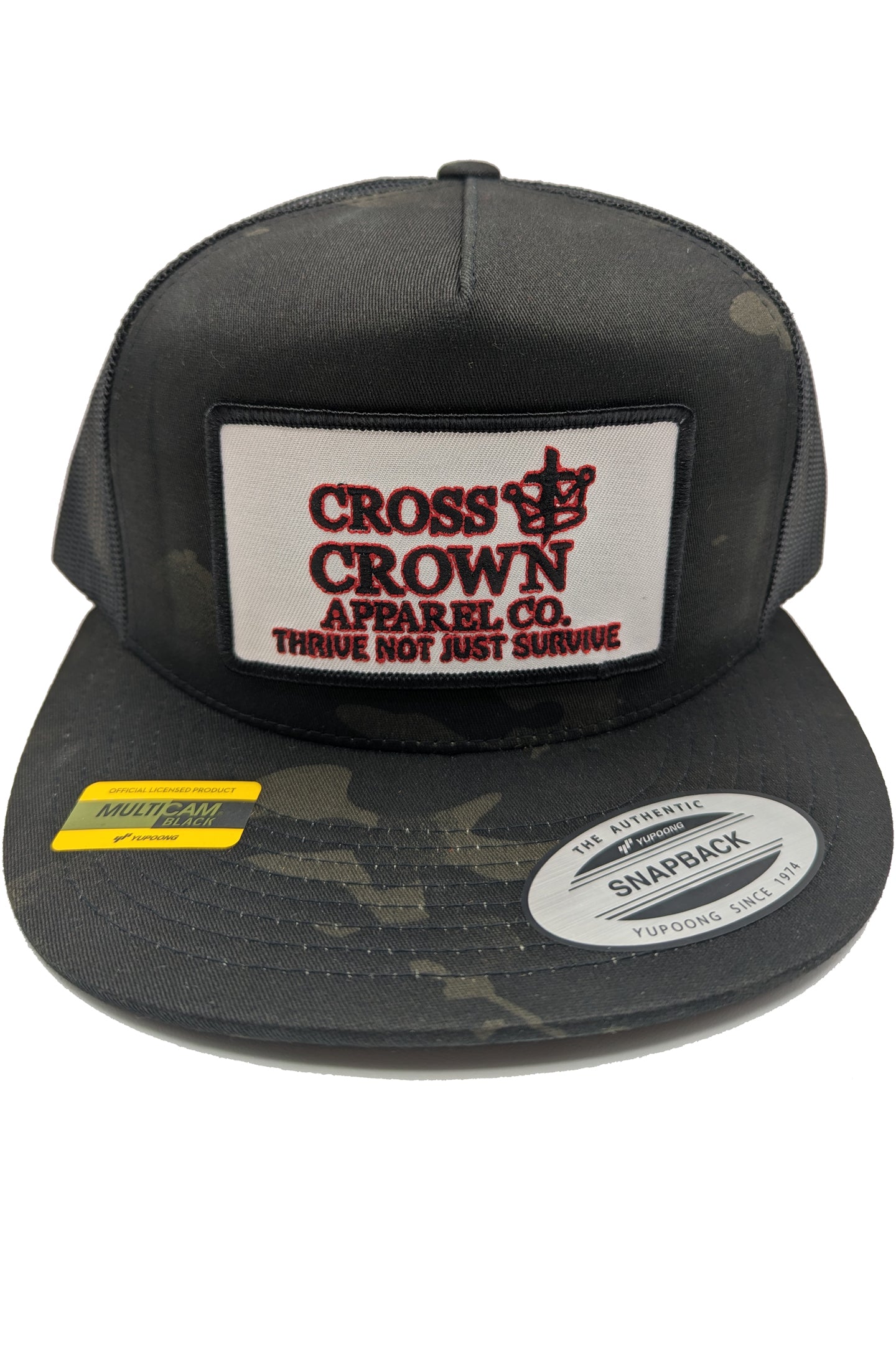 Cross.N.Crown OG Thrive Black Camo Flat Brim Snap Back Cap