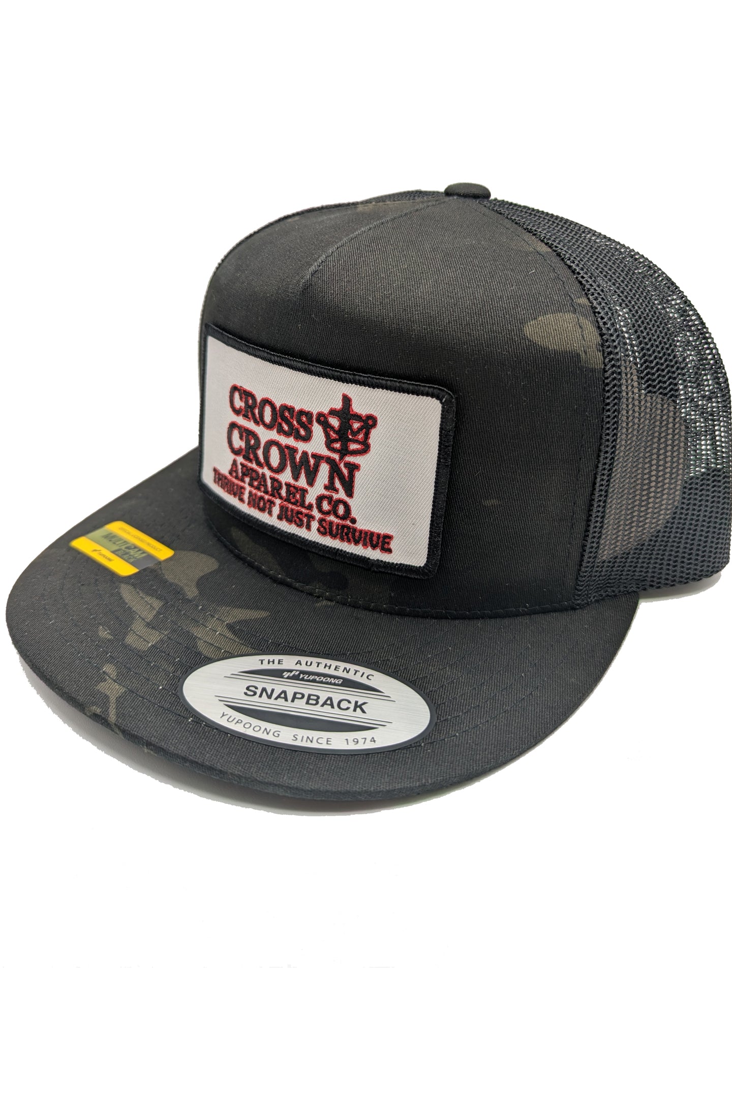 Cross.N.Crown OG Thrive Black Camo Flat Brim Snap Back Cap