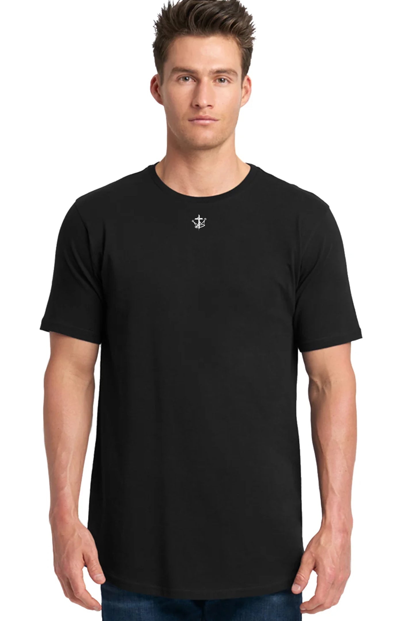 Mens Thrive Life Infinity Logo Long Body Crew Tee