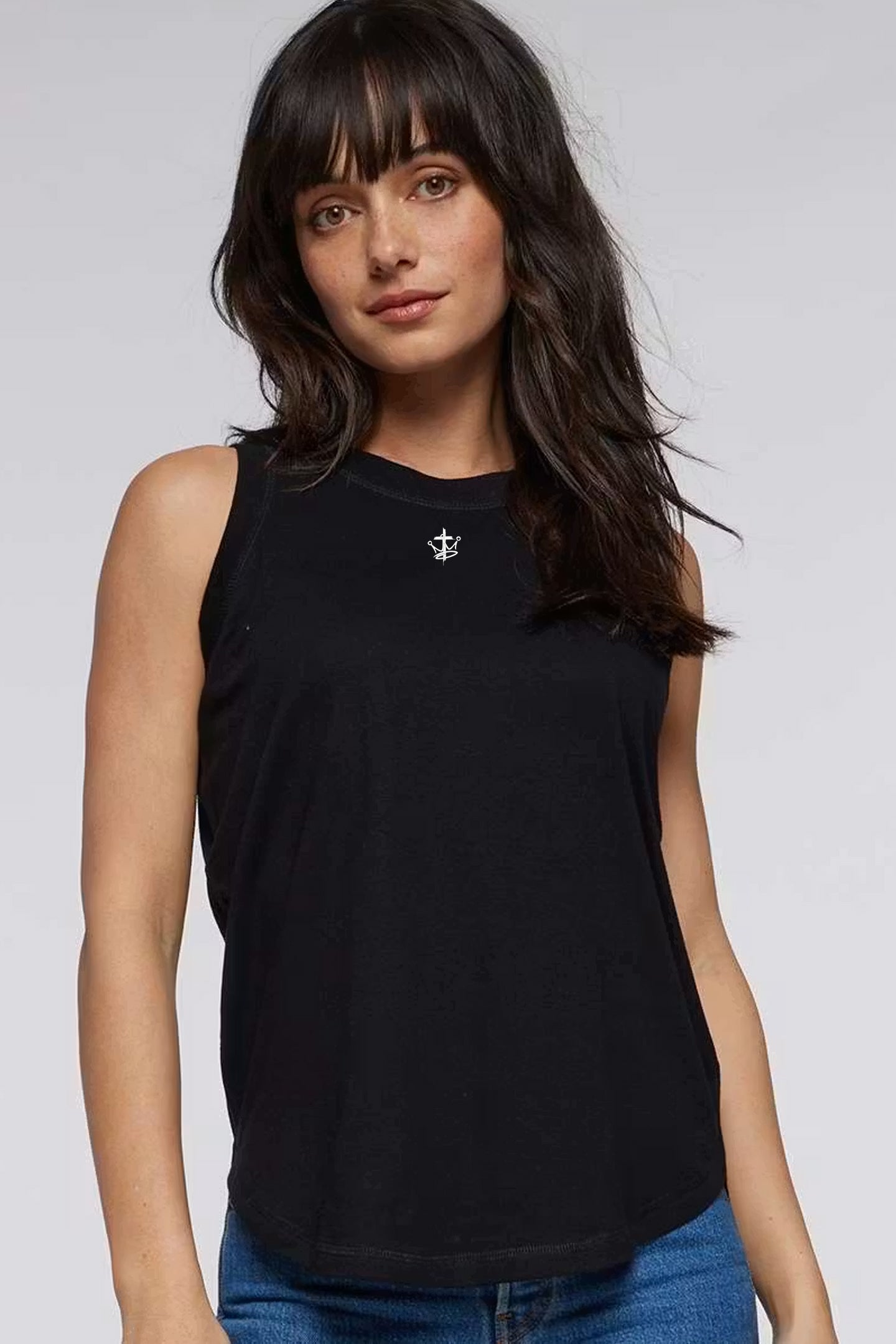 Womens Relaxed Thrive Life Infinity Logo Fine Jersey Tank