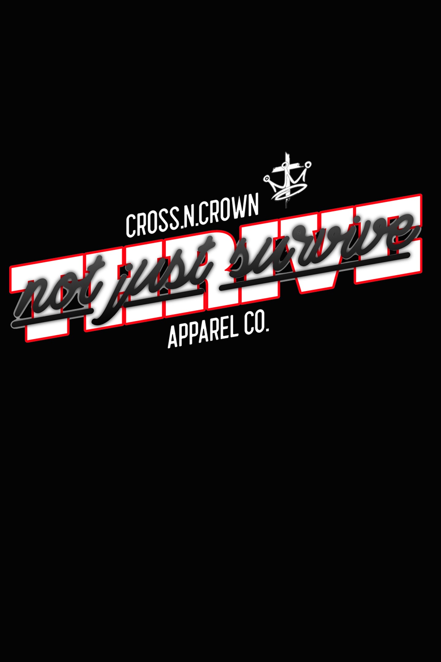 Mens Thrive Not Just Survive Script Tee