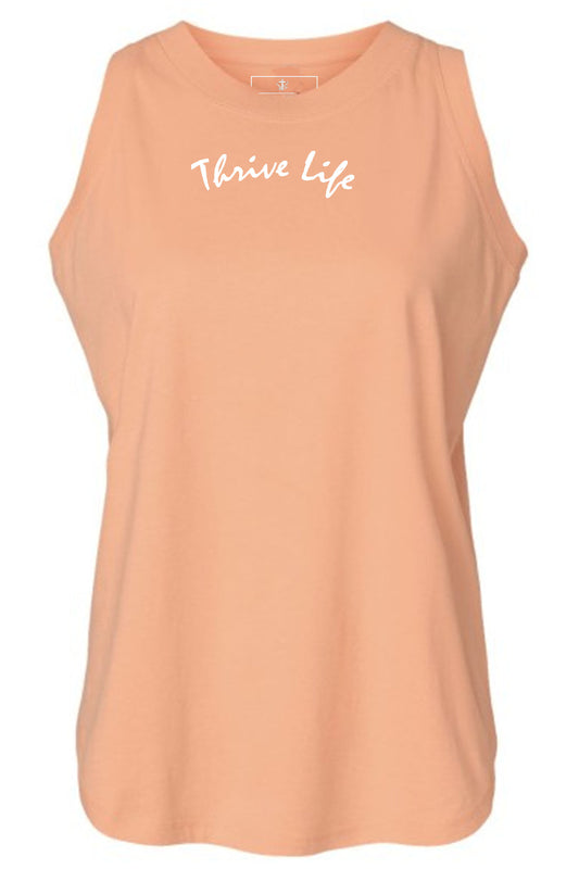 Womens Relaxed Thrive Life Fine Jersey Tank