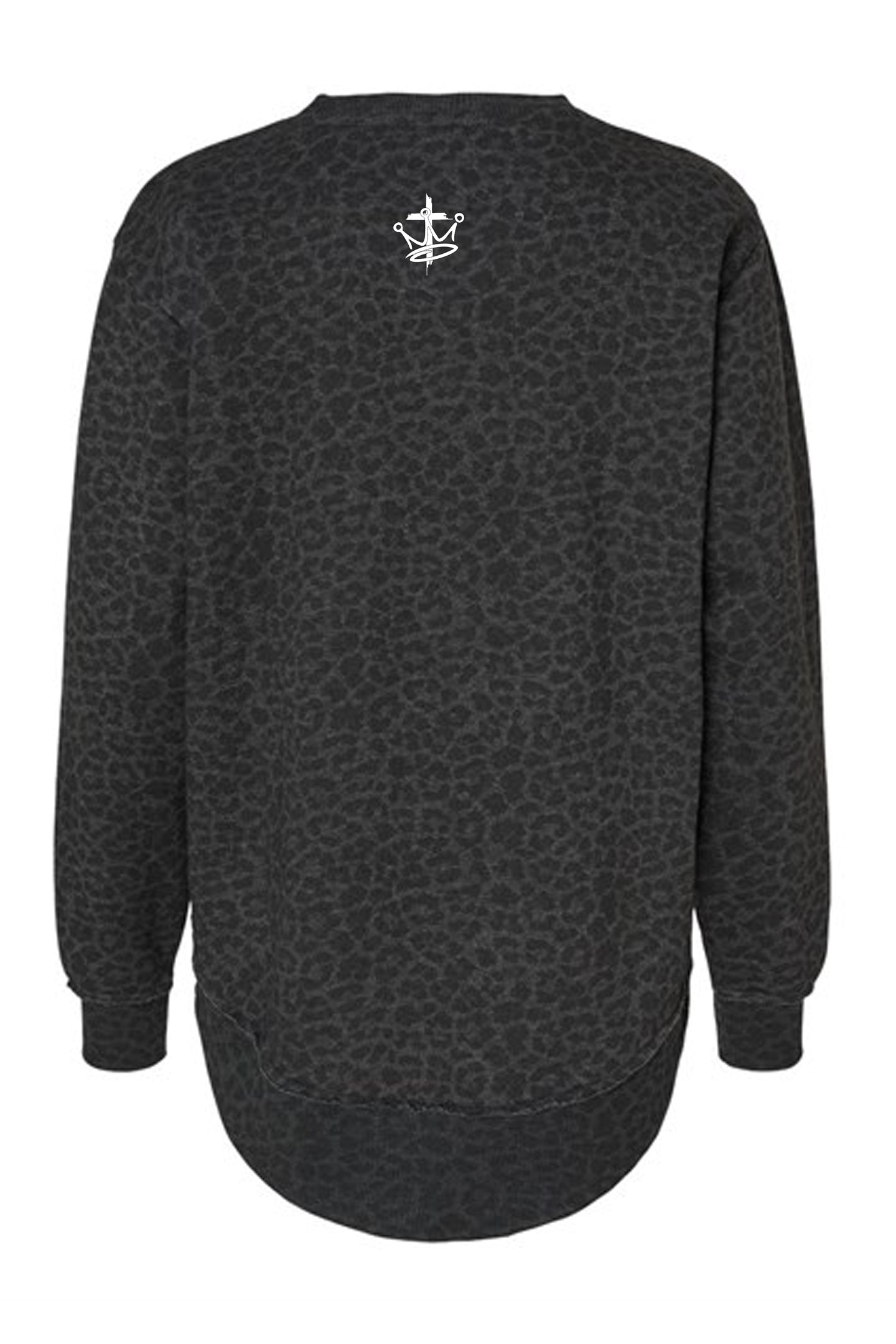 Womens Black Leopard 100% Authentic Made With Perfection Oversized Fleece